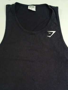 Gymshark Black Tank with White Logo Detail